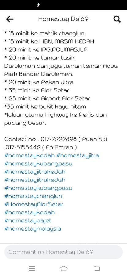Homestay De'69 Jitra Exterior foto